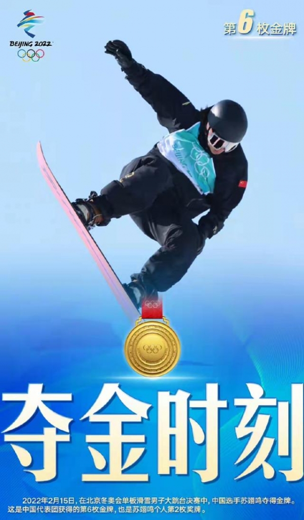 众星祝贺天才少年苏翊鸣夺金!刘涛戚薇直呼太帅,林更新狂蹭热度