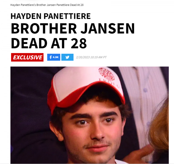 男星詹森潘尼地尔去世,年仅28岁,死因不明正在调查