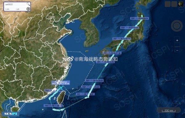 与运-20较劲？美军反潜机罕见穿越台湾海峡