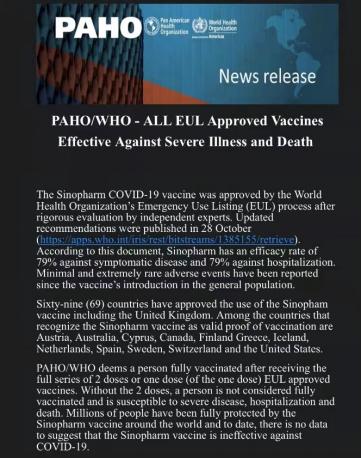 特立尼达和多巴哥媒体抹黑中国疫苗 该国总理公开批评