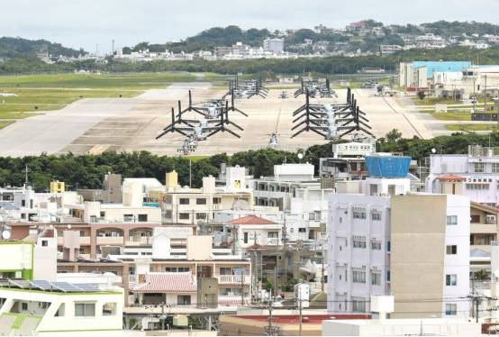 驻冲绳美军普天间基地 资料图