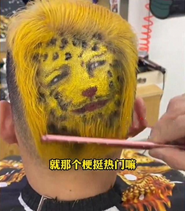 浙江：为过年显喜庆，男子剪“金钱豹”同款发型，本人称很满意