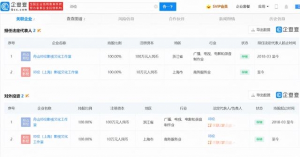 盘点邓伦商业版图：仅关联两家公司