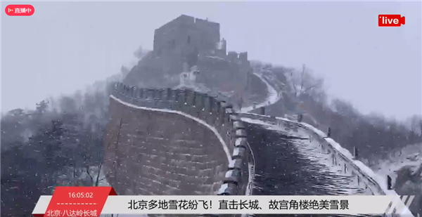 冬天还没走！直播中：北京大片雪花密集飘下