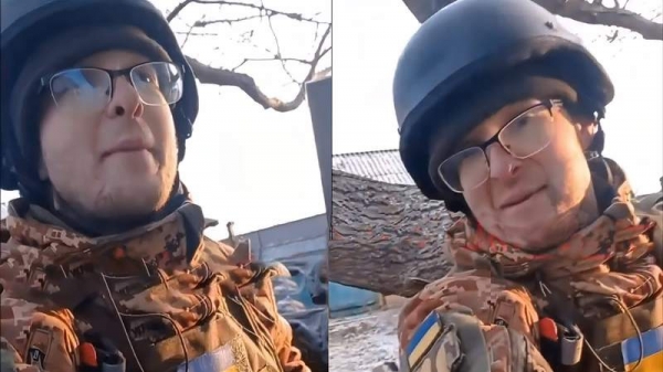 乌士兵自拍记录前线却拍到自己被炸瞬间