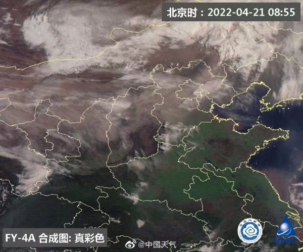 沙尘已抵达华北！北京高空区域开始泛黄