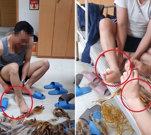 韩版老坛酸菜？脚踩鱿鱼干的视频被发布在网上，引起韩网民愤怒