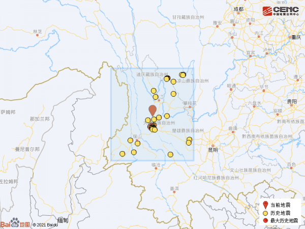 云南大理州洱源县发生3.8级地震
