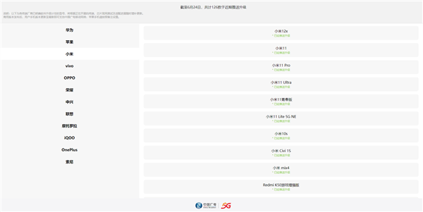 中国广电适配机型公布：小米/华为等126款可用 iPhone需打开VoLTE
