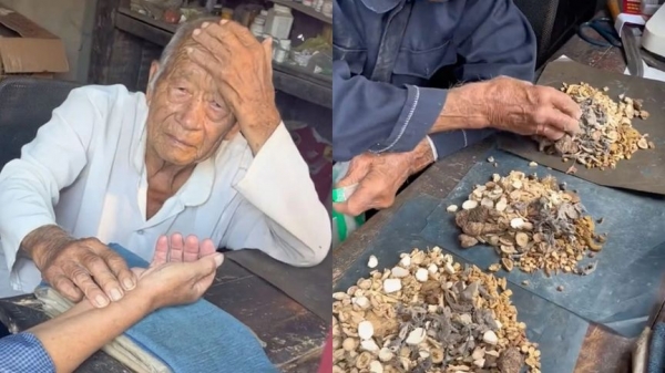 民间老中医看病把脉抓药全凭手感不用称被赞这是真高手