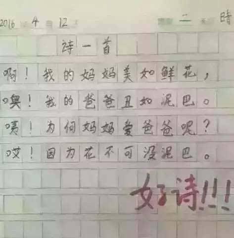小学生：搞笑我们是认真的，写作文只是顺便而已