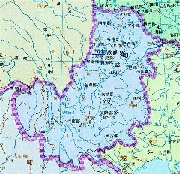 巴蜀汉中地图图片