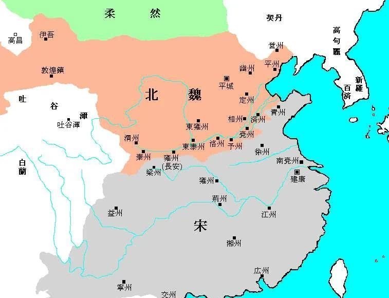 刘宋王朝地图图片