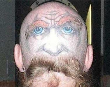 搞笑gif：搞笑之发型