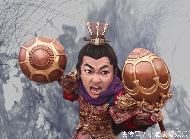 虽然骨瘦如柴,两臂却有四头大象的力量,兵器是一对紫金锤,共重八百斤