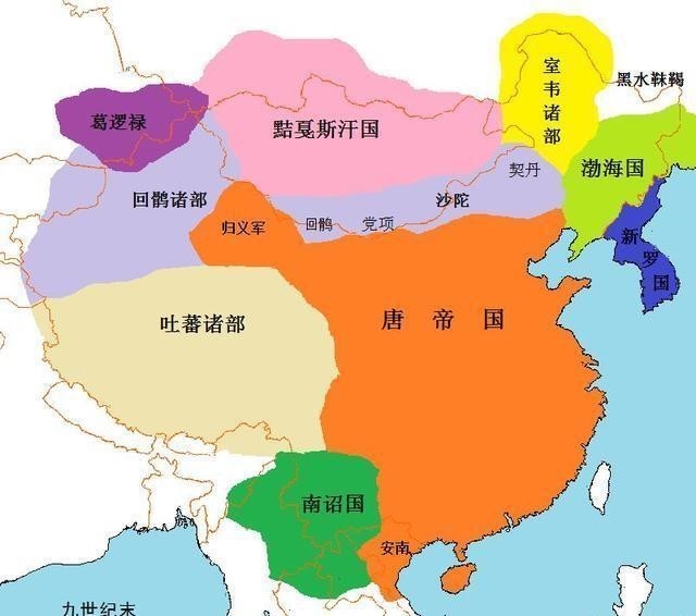 唐朝周边国家地图图片