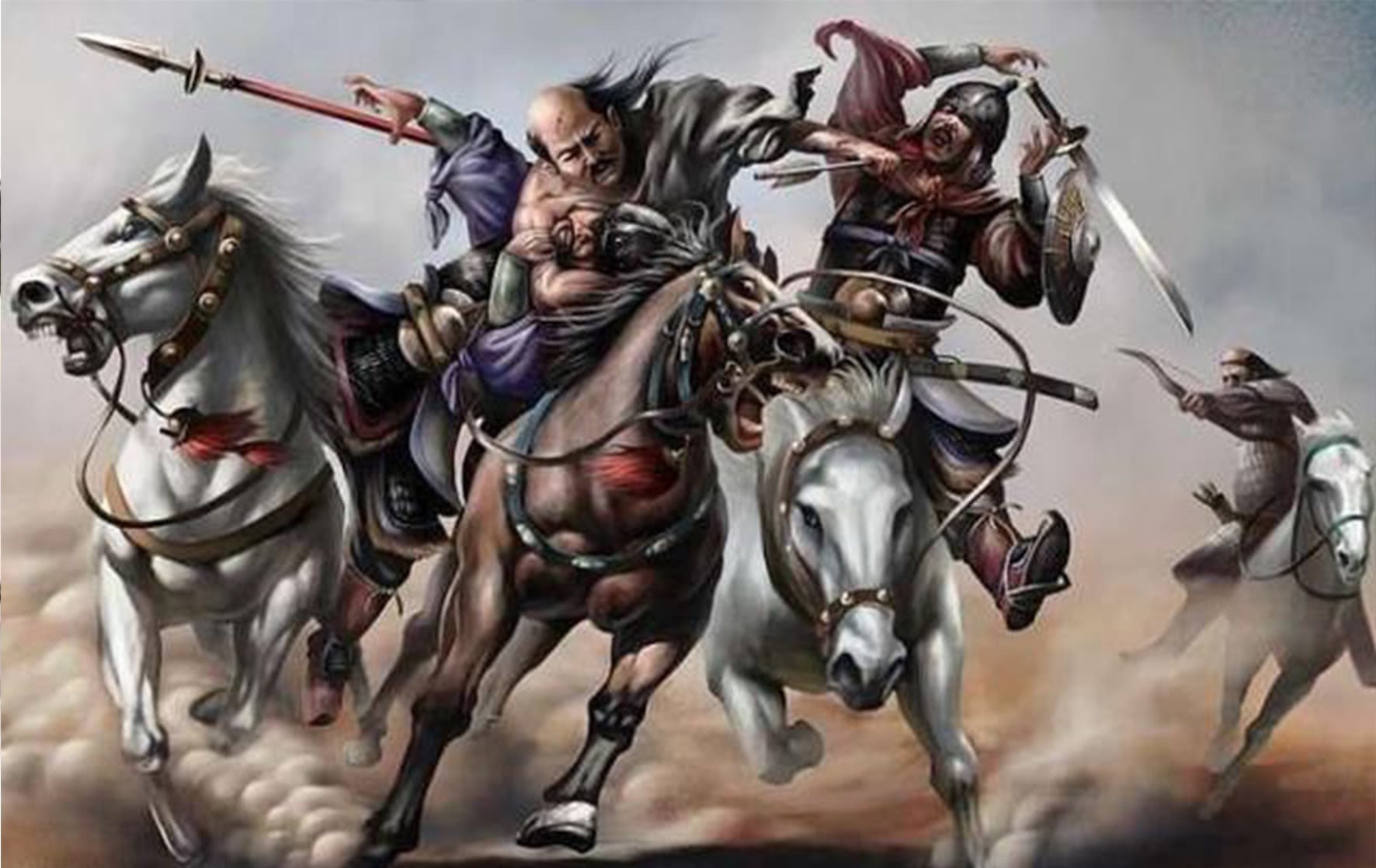 第一回合,一帮子远征中原的武将们,拥护耶律阮为皇帝.