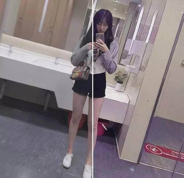 爆笑gif图：是谁在镜子上面砍了一刀