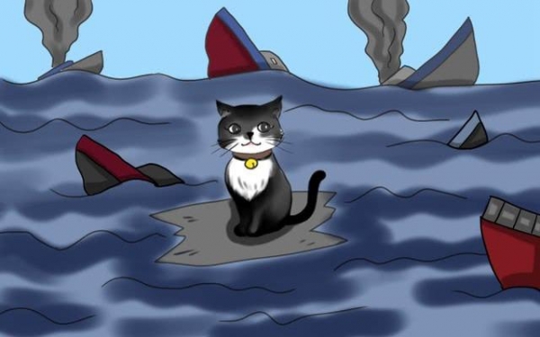 它是二战中命最硬的猫，三次沉船而不死，坐过的军舰全玩完
