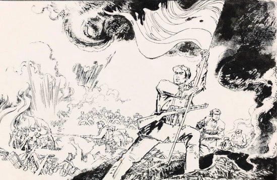 连环画《血战一江山》选页 1983年