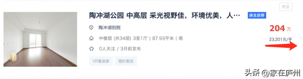 数据来源:安居客小区价格当时蹭蹭蹭地上涨,陶冲湖别院2020年基本挂价