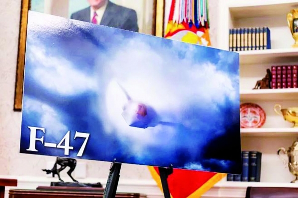 美国公开第六代战机F-47的渲染图