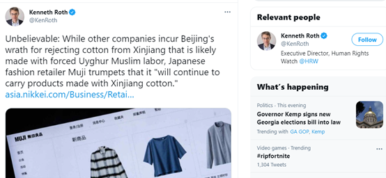 那些表示会使用新疆棉花的企业，被盯上了