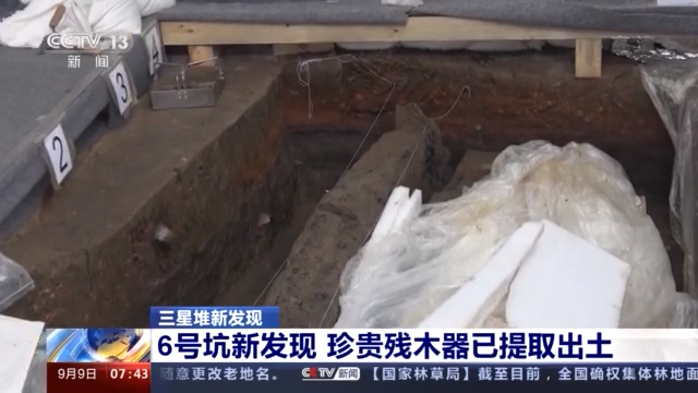 考古发掘进程过半 三星堆珍贵残木器已提取出土