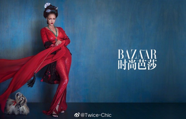 陈漫为蕾哈娜拍摄的东方风格大片