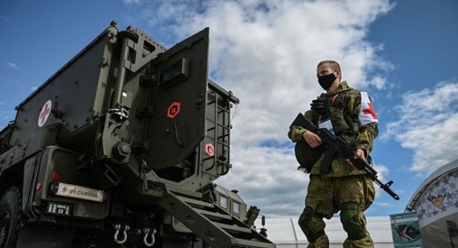 俄新型装甲救护车首次参加“和平使命”军演
