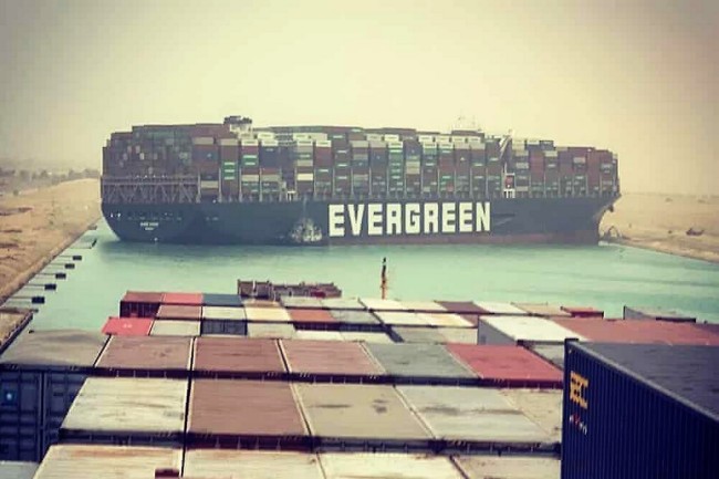 台湾巨型货轮&quot;截断&quot;苏伊士运河 恐引发全球市场连锁反应