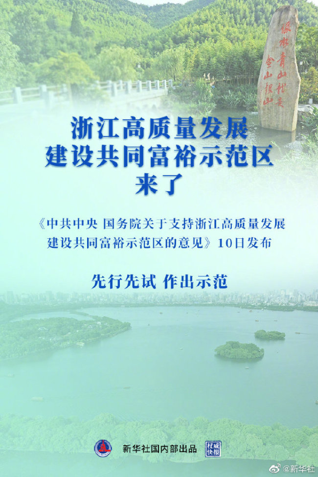 浙江高质量发展建设共同富裕示范区来了