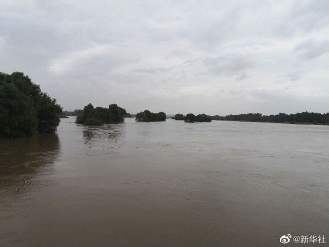 汾河山西河津段迎来67年来最大洪水