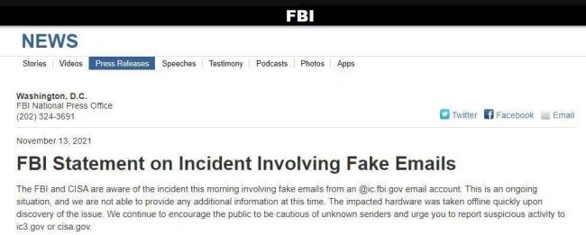 FBI服务器遭黑客攻击！疯狂发送“假”邮件