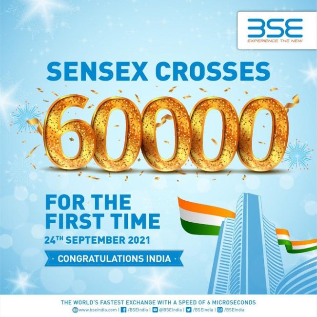 竞争全球最牛股市 印度Sensex指数史上首度升破60000点