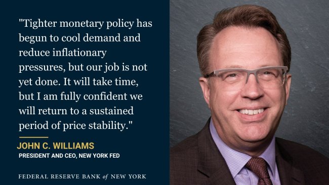美联储“三把手”：控制通胀的目标远未成功 从紧的货币政策仍是关键